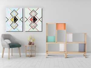Geometrik Şekiller Minimalist Koleksiyon Tablola..