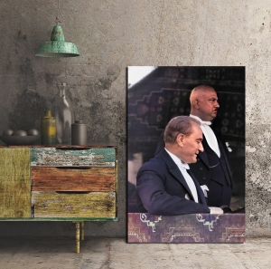 Mustafa Kemal Atatürk Smokinli - Dekoratif Kanva..