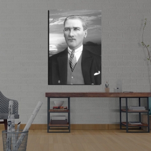 M. Kemal Atatürk Tablosu- Dekoratif Kanvas Tablo..