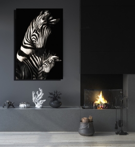 Zebra Tablosu-Dekoratif Kanvas Tablolar - 2024 T..