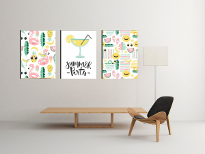 Geometrik Şekiller -Summer Kokteyl-Minimalist Ko..