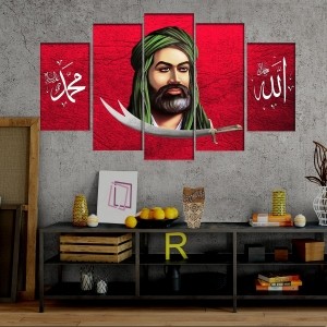 5 Parçalı Hz.Ali Kanvas Tablo