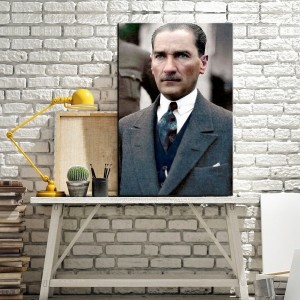 Tek Parça Atatürk Tablosu-Trend Tablolar Kanvas ..