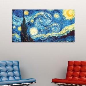 Yıldızlı Gece (The Starry Night) Kanvas Tablo - ..