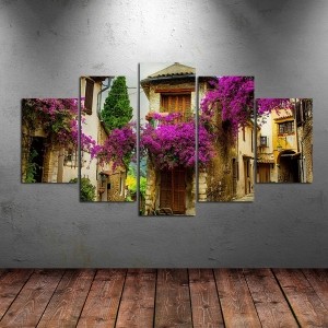 5 Parçalı Kanvas Manzara Tablosu