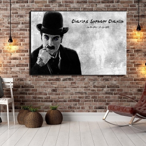 Charlie Chaplin Tablosu-Dekoratif Kanvas Tablola..