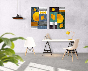 Altın Yapraklar-Abstract-Geometrik Şekiller Mini..