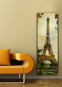 Eifel Kulesi Retro-Kanvas Tablo - Dekoratif Kanv..