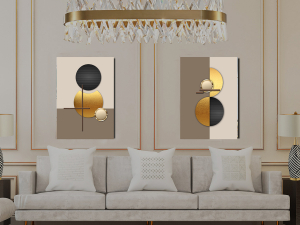 Altın Toplar-Geometrik Şekiller Minimalist Kolek..