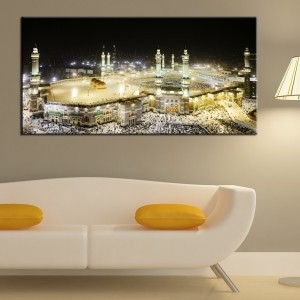 Kabe Gece Görünümü-Kanvas Tablo - Dekoratif Kanv..